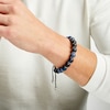 Thumbnail Image 2 of Men's Sodalite Bead Adjustable Bracelet with Stainless Steel