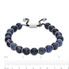 Thumbnail Image 3 of Men's Sodalite Bead Adjustable Bracelet with Stainless Steel