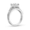 1.50 CT. T.W. Certified Princess-Cut Lab-Created Diamond Frame Bridal Set in 14K White Gold (F/VS2)