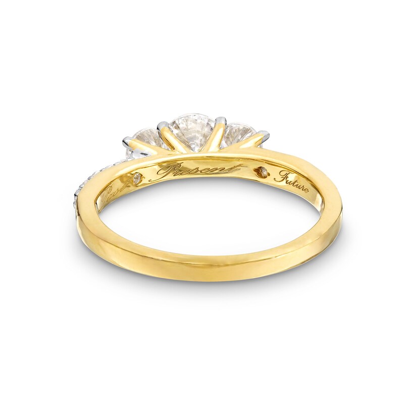 1.00 CT. T.W. Diamond Past Present Future® Engagement Ring in 10K Gold