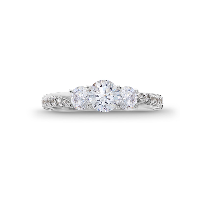 CT. T.W. Diamond Past Present Future® Engagement Ring in 10K White Gold