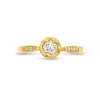 Thumbnail Image 4 of 0.30 CT. T.W. Diamond Swirl Frame Tapered Shank Engagement Ring in 14K Gold