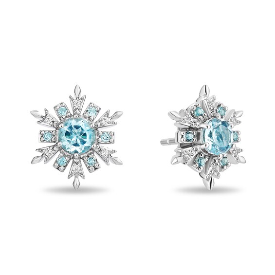 Collector’s Edition Enchanted Disney Frozen 10th Anniversary Snowflake Pendant and Stud Earrings Set in Sterling Silver