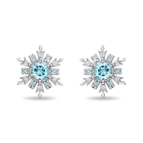 Collector’s Edition Enchanted Disney Frozen 10th Anniversary Snowflake Pendant and Stud Earrings Set in Sterling Silver