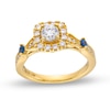 Thumbnail Image 1 of Vera Wang Love Collection Canadian Certified Centre Diamond 0.69 CT. T.W. Cushion Frame Engagement Ring in 14K Gold