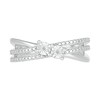 Diamond Accent Criss-Cross Orbit Ring in Sterling Silver