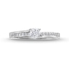 Thumbnail Image 4 of 0.40 CT. T.W. Diamond Bypass Engagement Ring in 14K White Gold