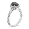 Thumbnail Image 2 of Monique Lhuillier Bliss 2.13 CT. T.W. Oval Black and White Diamond Twist Shank Engagement Ring in 14K White Gold