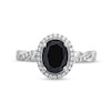 Thumbnail Image 4 of Monique Lhuillier Bliss 2.13 CT. T.W. Oval Black and White Diamond Twist Shank Engagement Ring in 14K White Gold