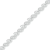 Thumbnail Image 1 of 1.00 CT. T.W. Diamond "S" Line Bracelet in 10K White Gold - 7.25"