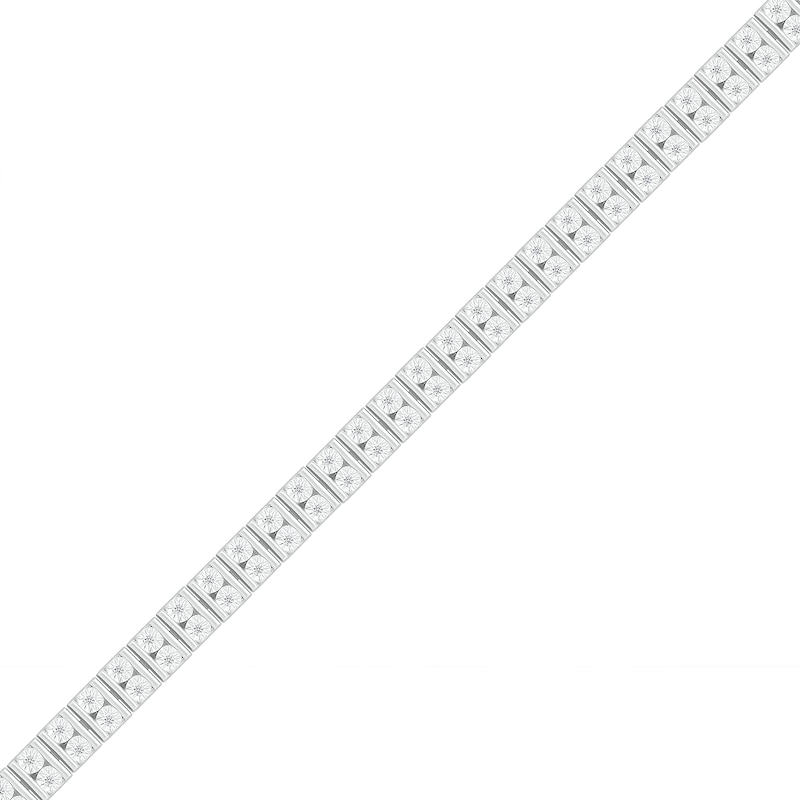 0.30 CT. T.W. Diamond Duo Link Bracelet in Sterling Silver - 7.5"|Peoples Jewellers