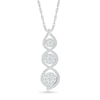 Thumbnail Image 1 of 1.00 CT. T.W. Multi-Diamond Graduated Trio Swirl Pendant in 10K White Gold