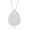 Thumbnail Image 1 of 0.50 CT. T.W. Pear-Shaped Multi-Diamond Frame Pendant in 10K White Gold