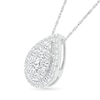 Thumbnail Image 2 of 0.50 CT. T.W. Pear-Shaped Multi-Diamond Frame Pendant in 10K White Gold
