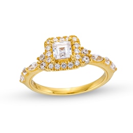 Vera Wang Love Collection Canadian Certified Princess Centre Diamond 0.95 CT. T.W. Engagement Ring in 14K Gold