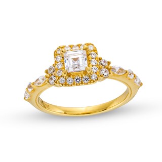 Vera Wang Love Collection Canadian Certified Princess Centre Diamond 0.95 CT. T.W. Engagement Ring in 14K Gold