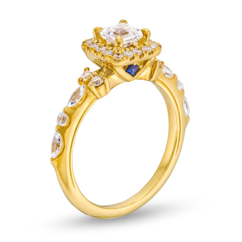 Main Image 3 of Vera Wang Love Collection Canadian Certified Princess Centre Diamond 0.95 CT. T.W. Engagement Ring in 14K Gold