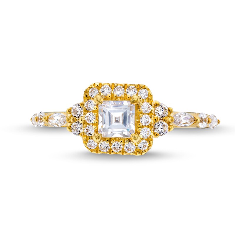 Main Image 4 of Vera Wang Love Collection Canadian Certified Princess Centre Diamond 0.95 CT. T.W. Engagement Ring in 14K Gold