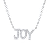 Thumbnail Image 1 of 0.085 CT. T.W. Diamond "JOY" Necklace in Sterling Silver