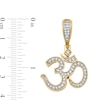 Thumbnail Image 2 of 0.45 CT. T.W. Diamond Om Necklace Charm in 14K Gold