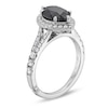 Thumbnail Image 3 of Monique Lhuillier Bliss 2.53 CT. T.W. Marquise Black and White Diamond Split Shank Engagement Ring in 14K White Gold