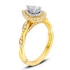 Thumbnail Image 2 of Monique Lhuillier Bliss 0.69 CT. T.W. Pear-Shaped Diamond Double Frame Vintage-Style Engagement Ring in 18K Gold