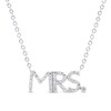 Thumbnail Image 1 of 0.085 CT. T.W. Diamond "MRS" Necklace in Sterling Silver