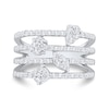 Thumbnail Image 2 of 0.95 CT. T.W. Multi-Diamond Orbit Ring in Sterling Silver