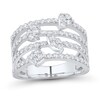 Thumbnail Image 3 of 0.95 CT. T.W. Multi-Diamond Orbit Ring in Sterling Silver