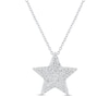 Thumbnail Image 1 of 0.23 CT. T.W. Diamond Star Necklace in Sterling Silver