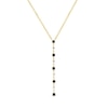 Thumbnail Image 1 of 0.45 CT. T.W. Black and White Diamond Drop Necklace in 10K Gold