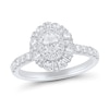 Thumbnail Image 1 of 0.95 CT. T.W. Oval Diamond Double Frame Engagement Ring in 14K White Gold