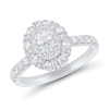 Thumbnail Image 2 of 0.95 CT. T.W. Oval Diamond Double Frame Engagement Ring in 14K White Gold