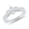 0.95 CT. T.W. Marquise Diamond Past Present Future® Tapered Shank Engagement Ring in 14K White Gold