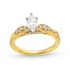 Thumbnail Image 1 of 0.69 CT. T.W. Marquise-Cut Diamond Leaf-Sides Engagement Ring in 14K Gold