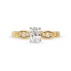 Thumbnail Image 3 of 0.69 CT. T.W. Oval Diamond Leaf-Sides Engagement Ring in 14K Gold