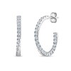 Thumbnail Image 1 of 2.00 CT. T.W. Diamond Twist Open Hoop Earrings in 10K White Gold