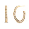 Thumbnail Image 0 of 1.50 CT. T.W. Diamond Twist J-Hoop Earrings in 10K Gold