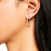Thumbnail Image 2 of 1.50 CT. T.W. Diamond Twist J-Hoop Earrings in 10K Gold