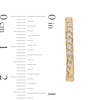 Thumbnail Image 3 of 1.50 CT. T.W. Diamond Twist J-Hoop Earrings in 10K Gold