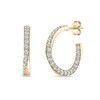 Thumbnail Image 0 of 1.00 CT. T.W. Diamond Twist Open Hoop Earrings in 10K Gold