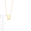 Thumbnail Image 3 of Uppercase Block "D" Initial Pendant in 10K Gold