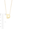 Thumbnail Image 2 of Uppercase Block "D" Initial Pendant in 10K Gold