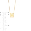 Thumbnail Image 3 of Uppercase Block &quot;H&quot; Initial Pendant in 10K Gold