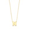 Thumbnail Image 1 of Uppercase Block "N" Initial Pendant in 10K Gold