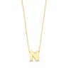 Thumbnail Image 0 of Uppercase Block "N" Initial Pendant in 10K Gold