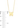 Thumbnail Image 2 of Uppercase Block "N" Initial Pendant in 10K Gold