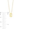 Thumbnail Image 3 of Uppercase Block "S" Initial Pendant in 10K Gold