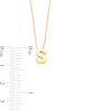 Thumbnail Image 2 of Uppercase Block "S" Initial Pendant in 10K Gold