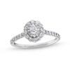 Thumbnail Image 1 of 1.00 CT. Oval Diamond Double Framed Engagement Ring in 14K White Gold (I/I2)